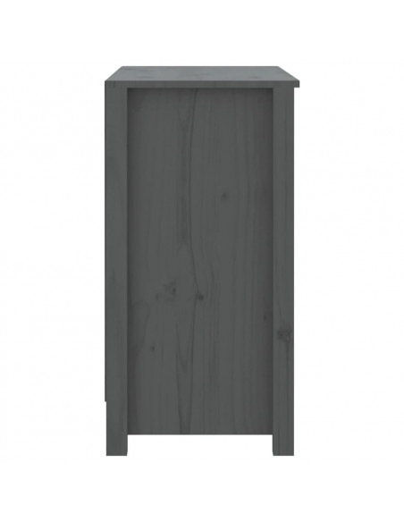 Libreria Grigia 80x35x68 cm in Legno Massello di Pino