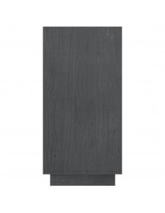 Libreria Grigia 80x35x71 cm in Legno Massello di Pino