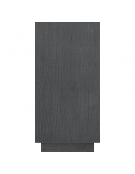 Libreria Grigia 80x35x71 cm in Legno Massello di Pino