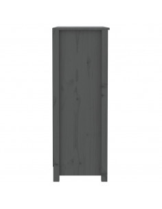 Libreria Grigia 80x35x97 cm in Legno Massello di Pino