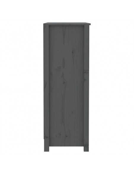 Libreria Grigia 80x35x97 cm in Legno Massello di Pino