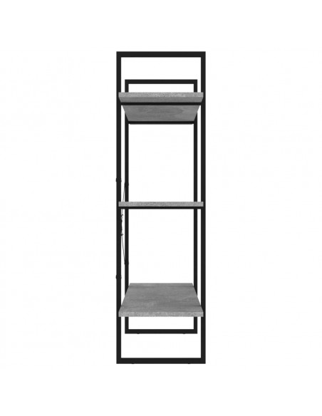 Libreria Grigio Cemento 100x30x105 cm in Legno Multistrato