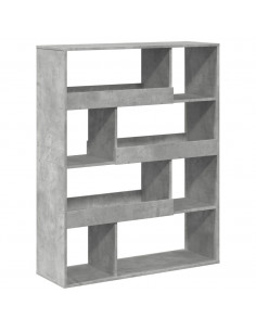 Libreria Grigio Cemento 100x33x125,5 cm in Legno Multistrato