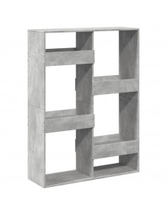 Libreria Grigio Cemento 100x33x135 cm in Legno Multistrato