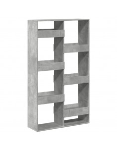 Libreria Grigio Cemento 100x33x175 cm in Legno Multistrato