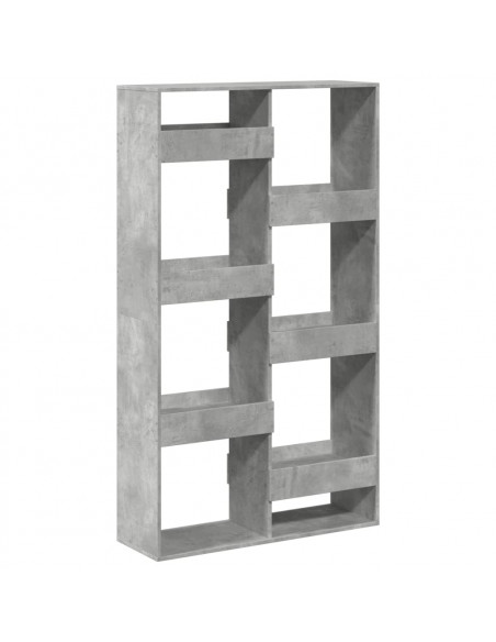 Libreria Grigio Cemento 100x33x175 cm in Legno Multistrato