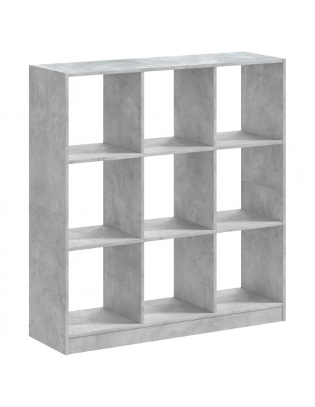 Libreria Grigio Cemento 102x32x108 cm in Legno Multistrato