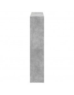 Libreria Grigio Cemento 137,5x29x137,5 cm in Legno Multistrato