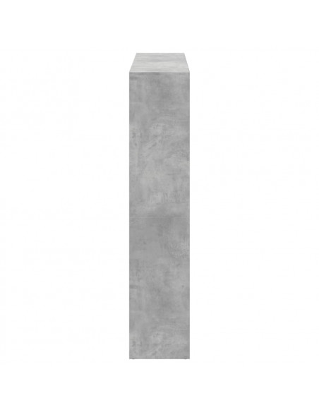 Libreria Grigio Cemento 137,5x29x137,5 cm in Legno Multistrato