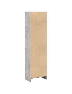 Libreria Grigio Cemento 40x24x143 cm in Truciolato