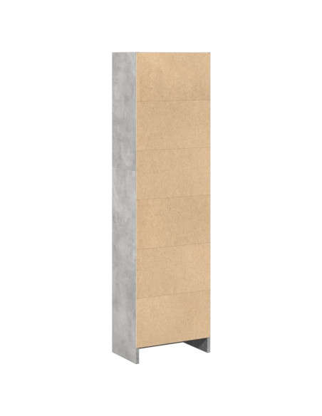 Libreria Grigio Cemento 40x24x143 cm in Truciolato