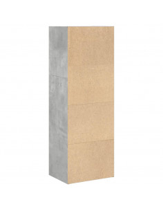 Libreria Grigio Cemento 40x30x114 cm in Legno Multistrato