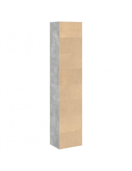 Libreria Grigio Cemento 40x30x189 cm in Legno Multistrato