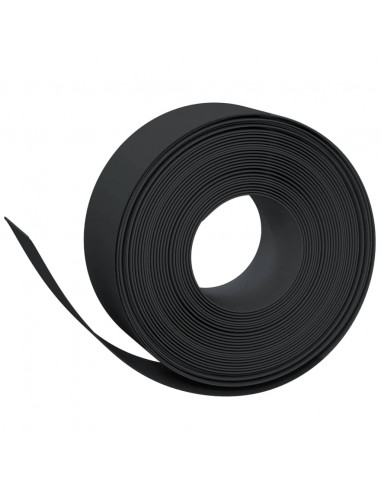 Bordature da Giardino 3 pz Nere 10 m 20 cm in Polietilene
