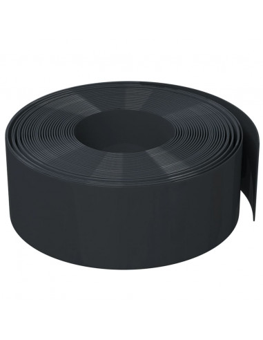 Bordature da Giardino 3 pz Nere 10 m 20 cm in Polietilene