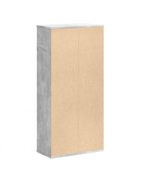 Libreria Grigio Cemento 50x25x105 cm in Legno Multistrato