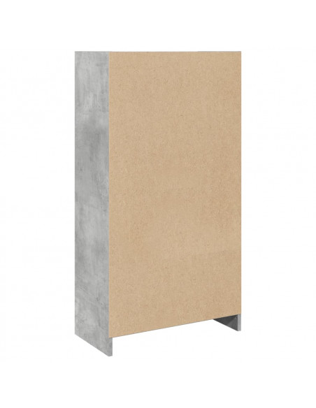 Libreria Grigio Cemento 57x28,5x107,5 cm in Legno Multistrato