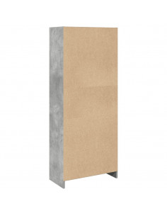 Libreria Grigio Cemento 57x28,5x141 cm in Legno Multistrato