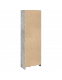 Libreria Grigio Cemento 57x28,5x174 cm in Legno Multistrato