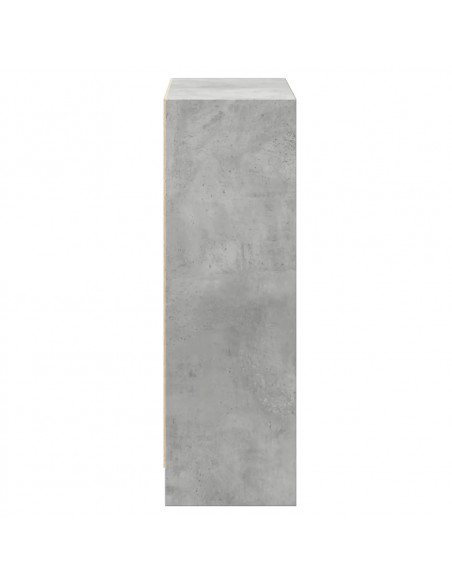 Libreria Grigio Cemento 60x24x76 cm in Legno Multistrato