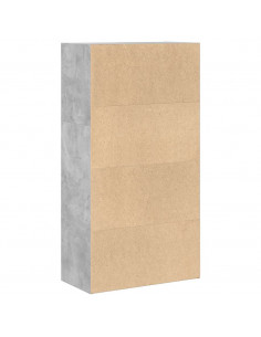 Libreria Grigio Cemento 60x30x114 cm in Legno Multistrato