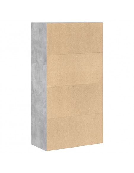 Libreria Grigio Cemento 60x30x114 cm in Legno Multistrato