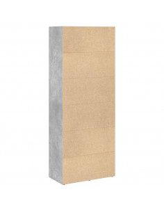 Libreria Grigio Cemento 60x30x152 cm in Legno Multistrato