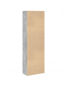 Libreria Grigio Cemento 60x30x189 cm in Legno Multistrato