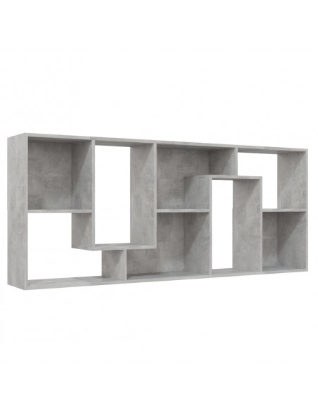 Libreria Grigio Cemento 67x24x161 cm in Legno Multistrato