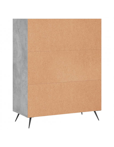 Libreria Grigio Cemento 69,5x32,5x90 cm in Legno Multistrato
