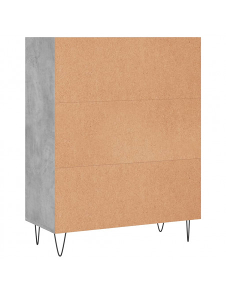 Libreria Grigio Cemento 69,5x32,5x90 cm in Legno Multistrato