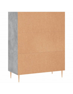 Libreria Grigio Cemento 69,5x32,5x90 cm in Legno Multistrato