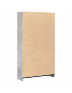 Libreria Grigio Cemento 80x24x143 cm in Legno Multistrato