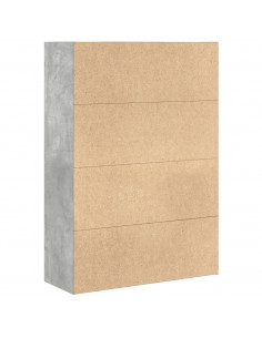 Libreria Grigio Cemento 80x30x114 cm in Legno Multistrato