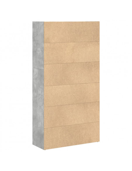 Libreria Grigio Cemento 80x30x152 cm in Legno Multistrato