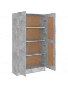 Libreria Grigio Cemento 82,5x30,5x150 cm in Legno Multistrato