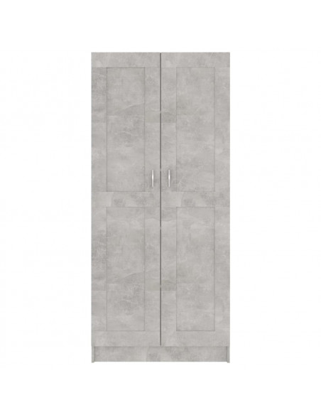Libreria Grigio Cemento 82,5x30,5x185,5 cm in Legno Multistrato