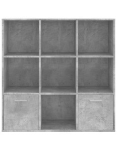 Libreria Grigio Cemento 98x30x98 cm in Legno Multistrato