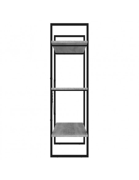 Libreria Grigio Sonoma 100x30x105 cm in Legno Multistrato