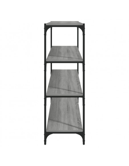 Libreria grigio sonoma 100x33x100cm Legno Multistrato e Acciaio