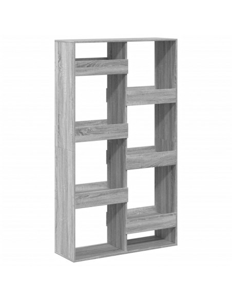 Libreria Grigio Sonoma 100x33x175 cm in Legno Multistrato