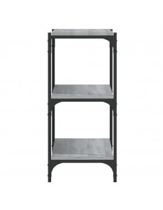 Libreria Grigio Sonoma 100x33x70,5 cm Legno Multistrato Acciaio