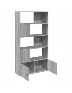 Libreria Grigio Sonoma 100x36x189 cm in Legno Multistrato