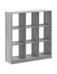 Libreria Grigio Sonoma 102x32x108 cm in Legno Multistrato