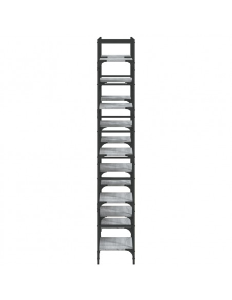 Libreria Grigio Sonoma 127,5x28,5x172,5 cm in Legno Multistrato