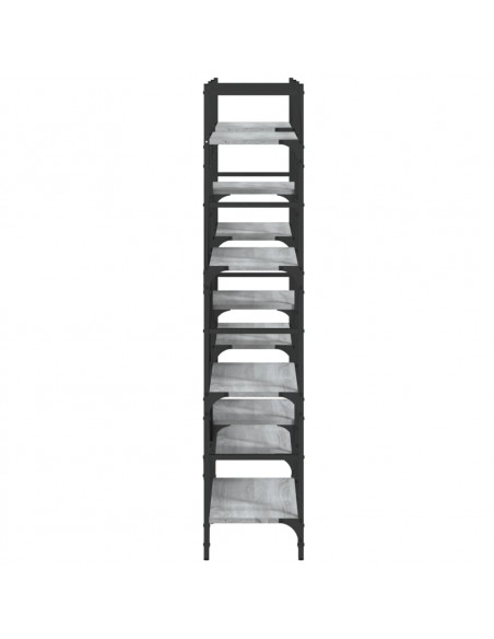 Libreria Grigio Sonoma 160x28,5x136,5 cm in Legno Multistrato