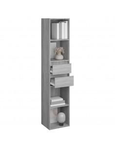Libreria Grigio Sonoma 36x30x171 cm in Legno Multistrato