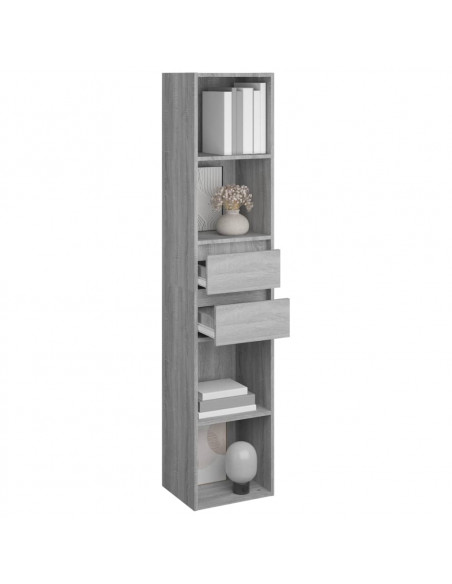 Libreria Grigio Sonoma 36x30x171 cm in Legno Multistrato