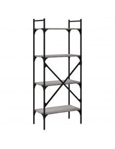 Libreria Grigio Sonoma 4 Ripiani 56x31,5x138,5 cm Multistrato
