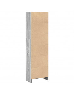 Libreria Grigio Sonoma 40x24x143 cm in Legno Multistrato